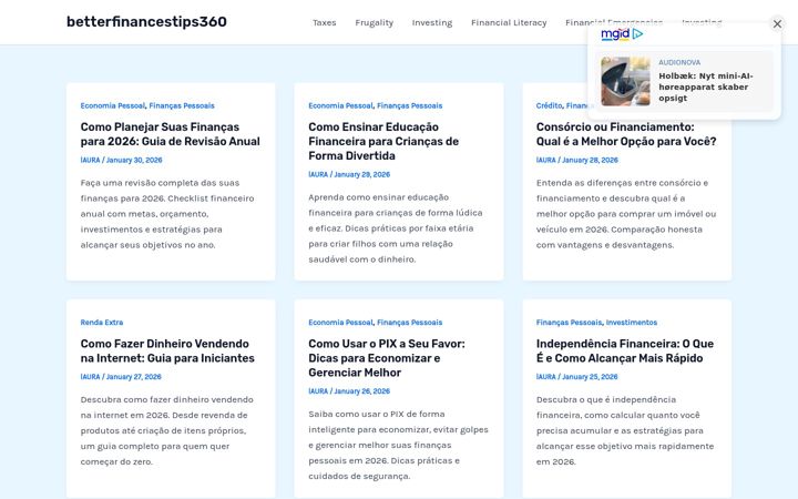 Screenshot of betterfinancestips360.com