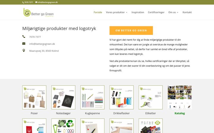 Screenshot of bettergogreen.dk