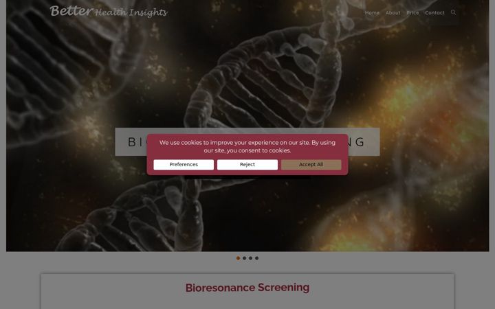 Screenshot of betterhealthinsights.co.uk