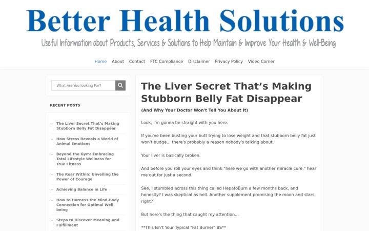 Screenshot of betterhealthsolutions.org