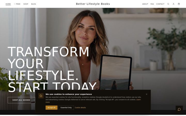 Screenshot of betterlifestylebooks.com