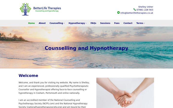 Screenshot of betterlifetherapies.co.uk