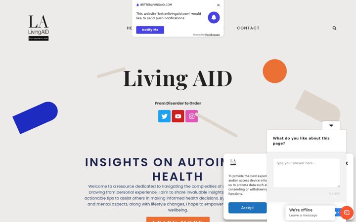 Screenshot of betterlivingaid.com
