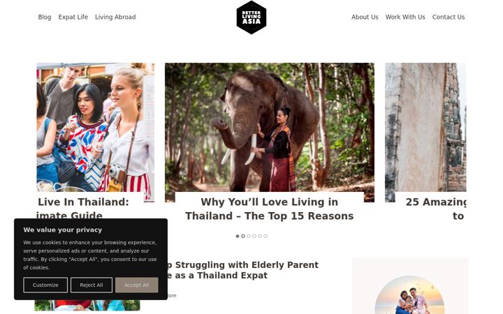 Screenshot of betterlivingasia.com