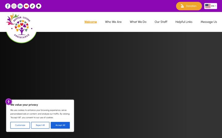 Screenshot of betterlivingassistances.com