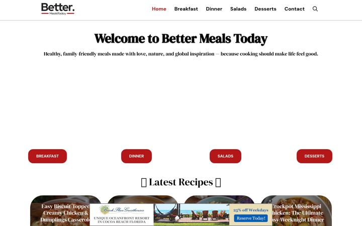 Screenshot of bettermealstoday.com
