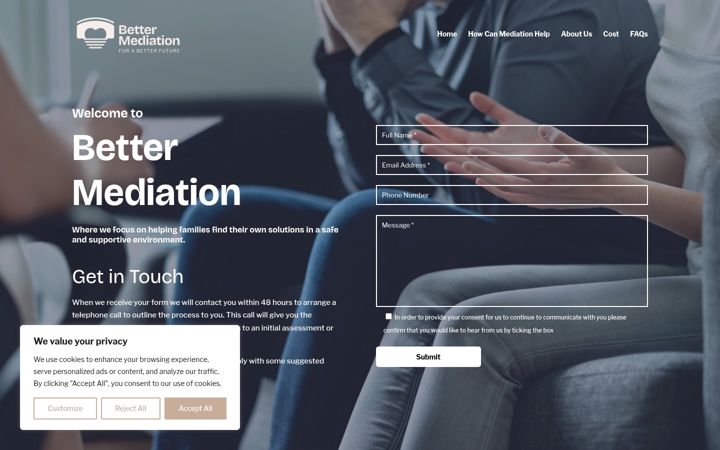 Screenshot of bettermediation.co.uk