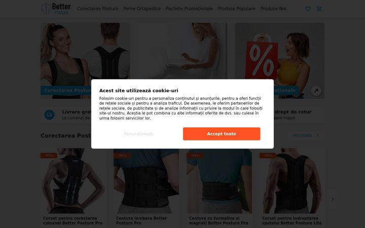 Screenshot of betterposture.ro