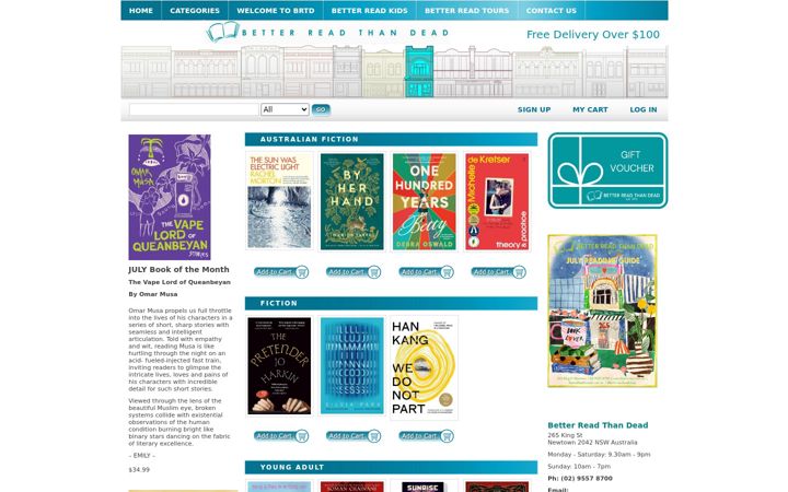 Screenshot of betterread.com.au