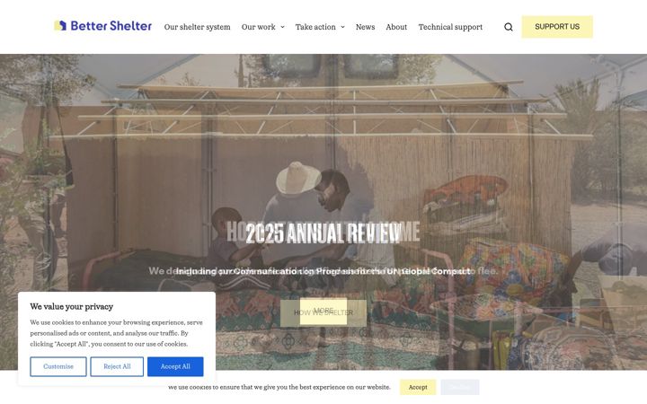 Screenshot stránky bettershelter.org