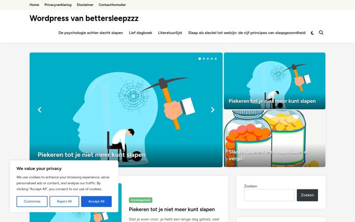 Screenshot of bettersleepzzz.nl