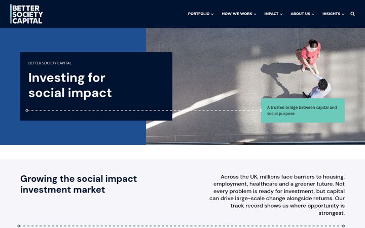 Screenshot of bettersocietycapital.com