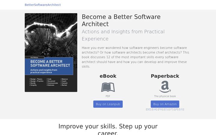 Screenshot of bettersoftwarearchitect.com