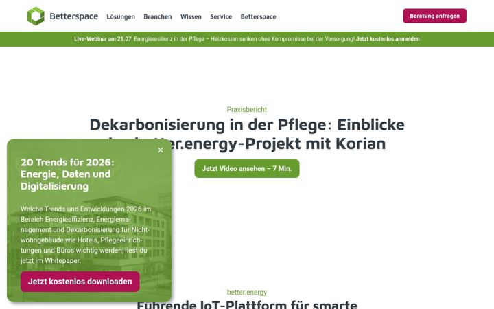 Screenshot of betterspace.de