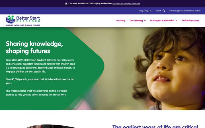 Screenshot von betterstartbradford.org.uk
