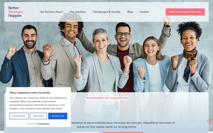 Zrzut ekranu betterstrongerhappier.be