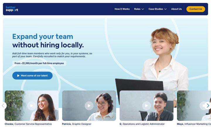 Screenshot of bettersupport.io