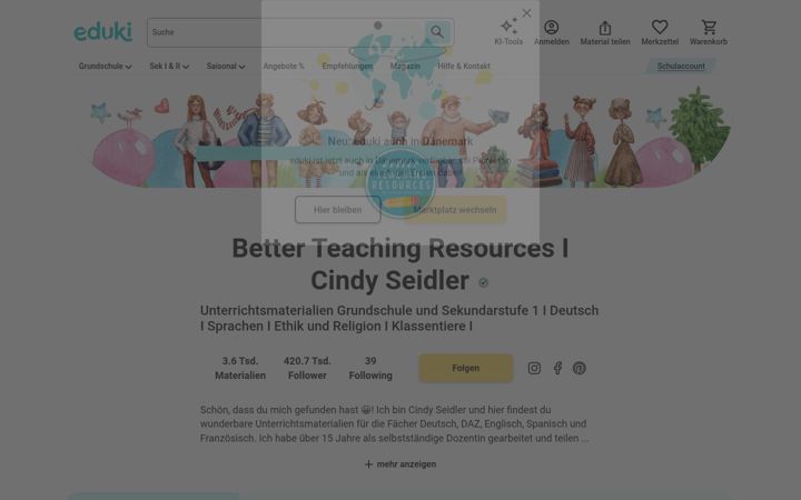 Screenshot of betterteachingresources.de