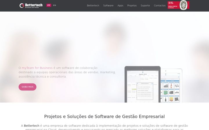 Screenshot van bettertech.pt