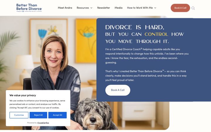 Screenshot of betterthanbeforedivorce.com