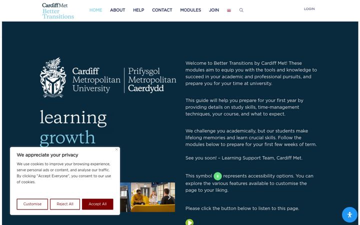 Screenshot of bettertransitions.net
