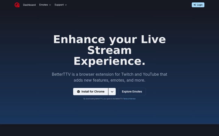 Screenshot of betterttv.com