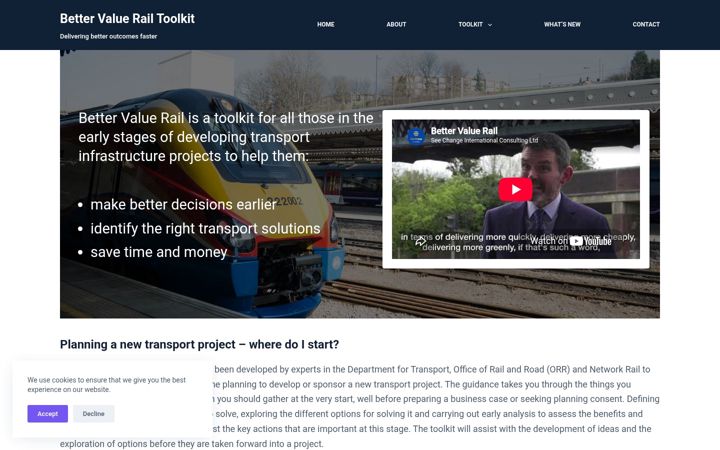Screenshot of bettervaluerail.uk