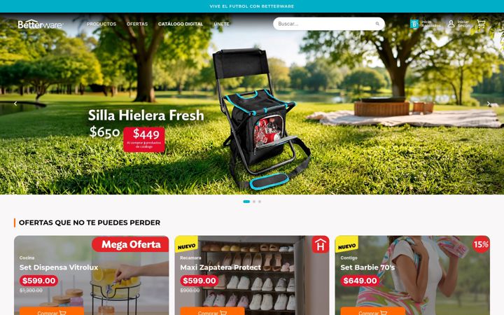 Screenshot of betterware.com.mx
