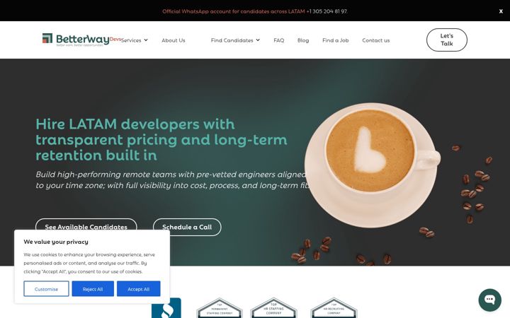 Screenshot of betterway.dev