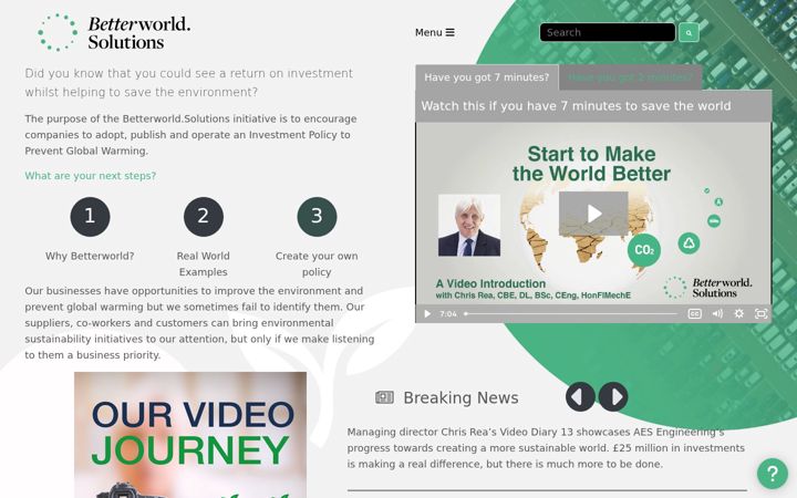 Screenshot of betterworld.solutions