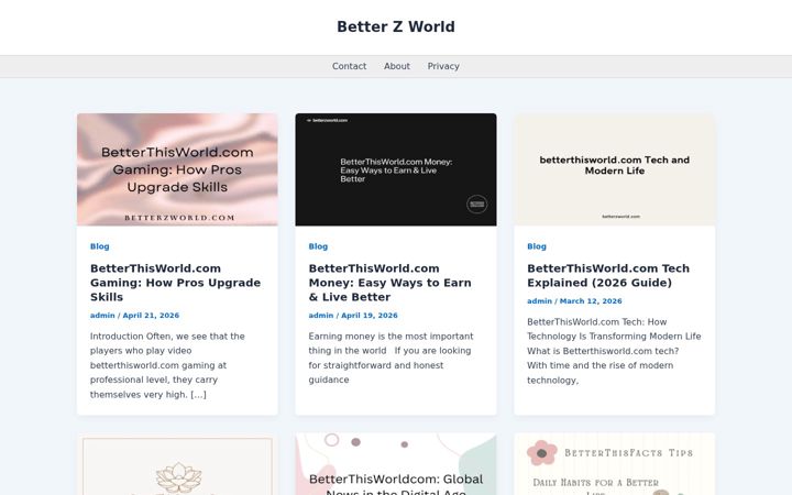 Screenshot of betterzworld.com