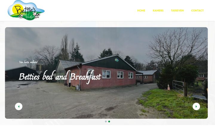 Screenshot of bettiesbedandbreakfast.nl