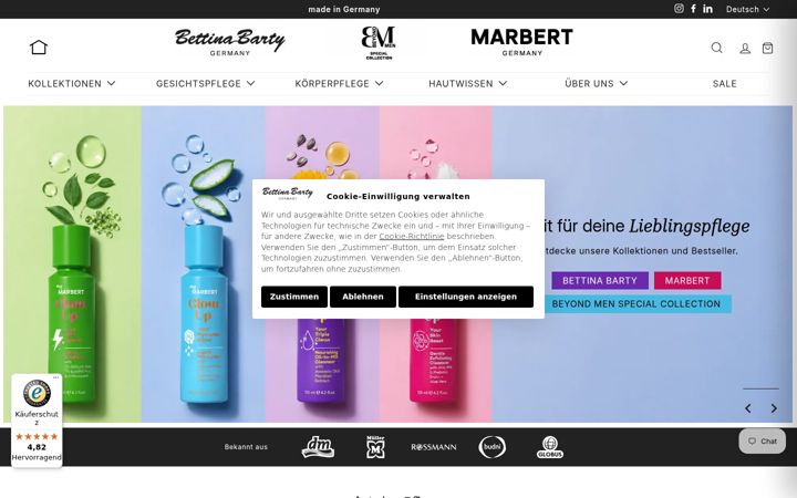 Screenshot of bettina-barty.de