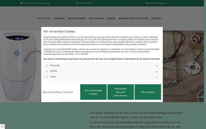 Screenshot of bettina-ilm.de
