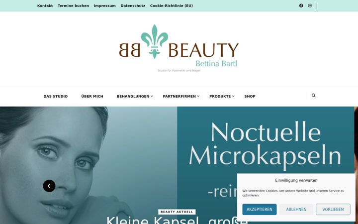 Screenshot of bettinabartl.de