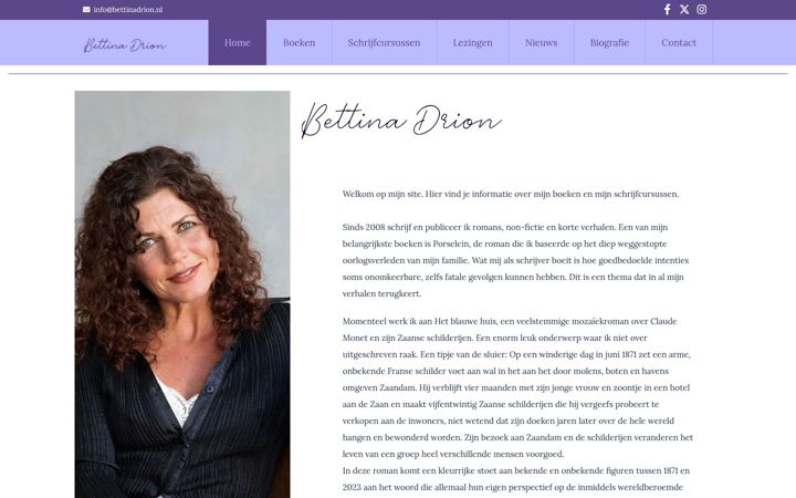 Screenshot of bettinadrion.nl