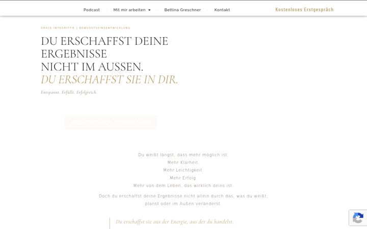 Posnetek zaslona bettinagreschner.de
