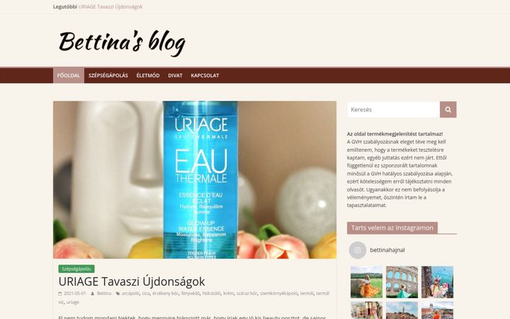 Screenshot of bettinahajnal.com
