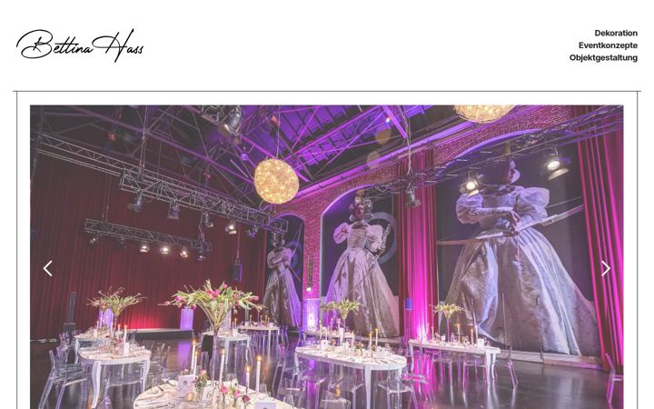 Screenshot of bettinahass.de