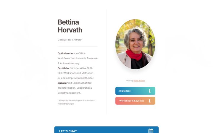 Screenshot of bettinahorvath.com