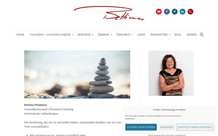 Screenshot of bettinapruemmer.de