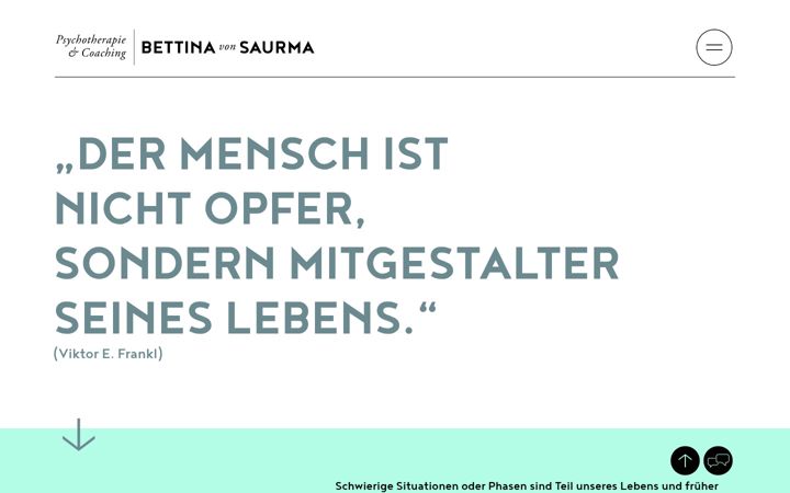 Posnetek zaslona bettinavonsaurma.de