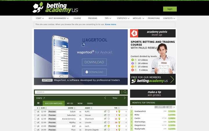 Screenshot of bettingacademyus.com
