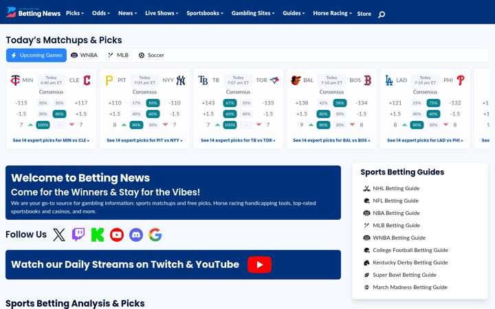 Screenshot of bettingnews.com