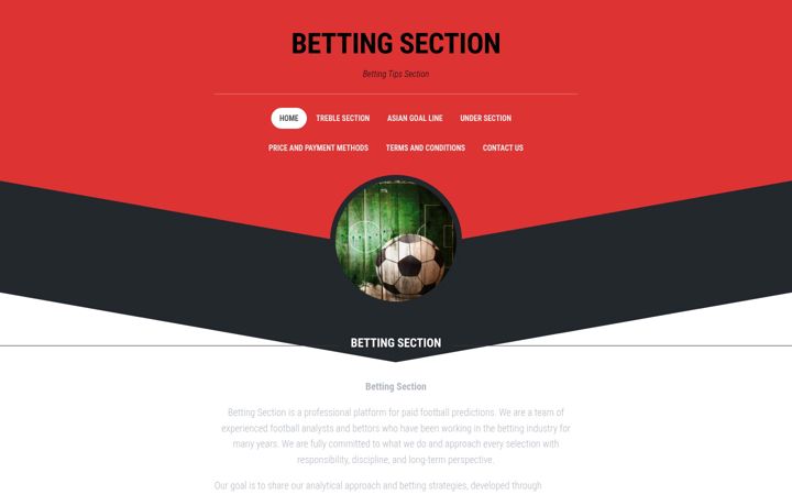 Screenshot of bettingsection.com