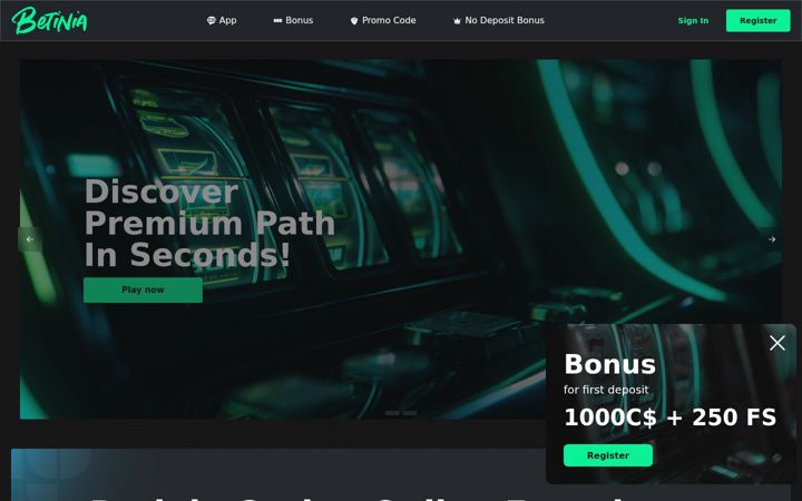 Screenshot of bettinia.org