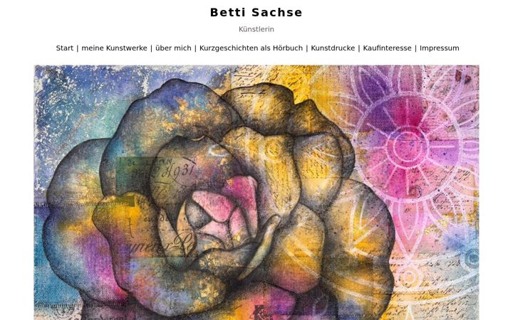 Screenshot of bettisachse-art.com