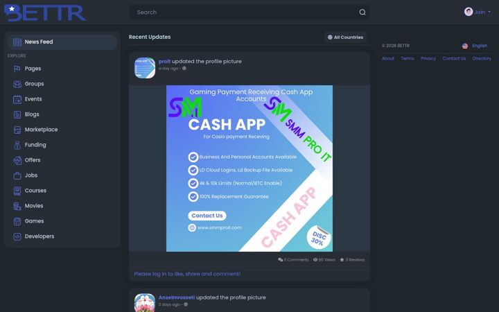 Screenshot of bettr.community