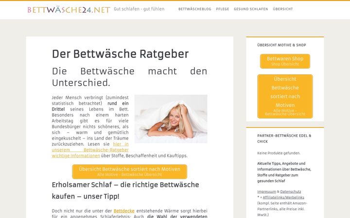 Screenshot of bettwaesche24.net