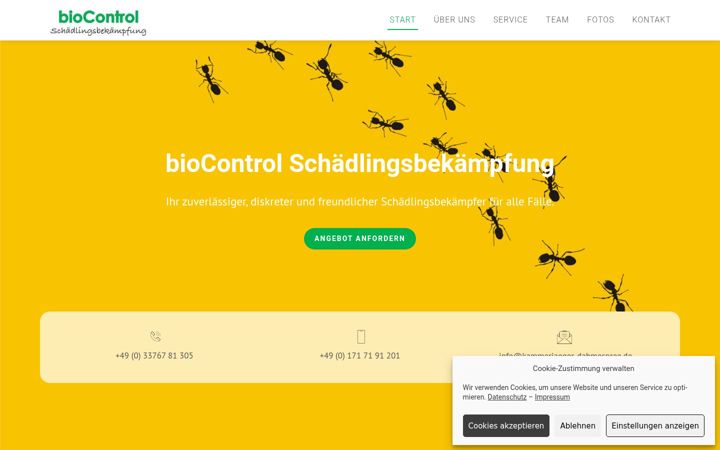 Screenshot of bettwanzen-berlin.com